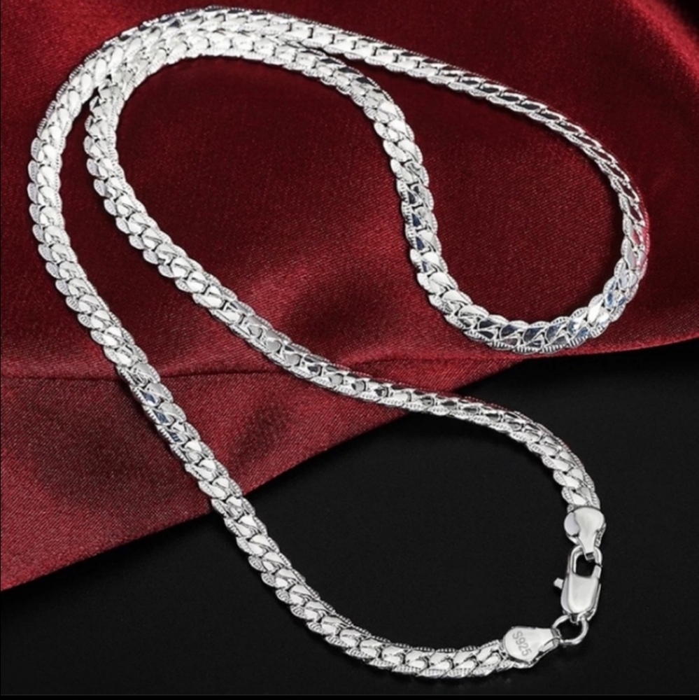 New Unisex S925 Sterling Silver 5mm Necklace - Picture 4 of 5